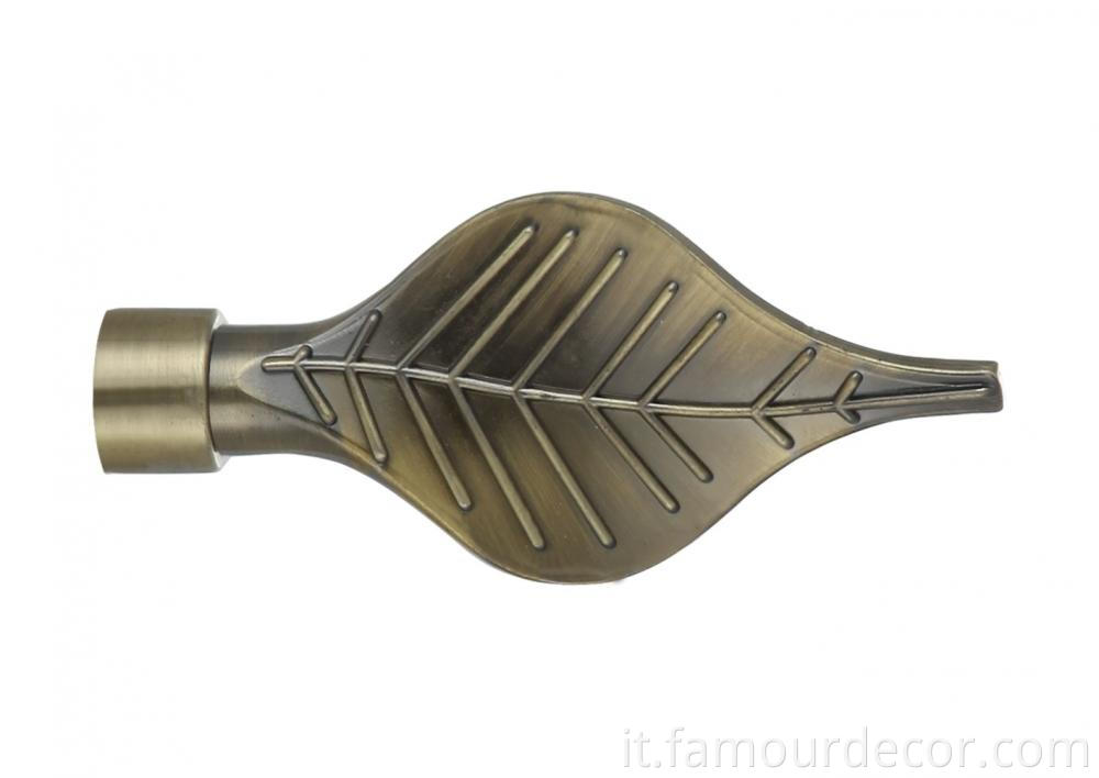 Rustic Leaf Hardware Curtain Rod